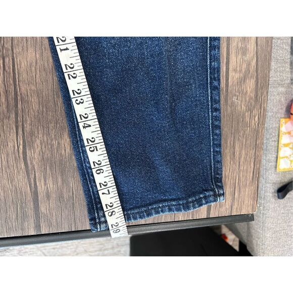 Hollister Blue Denim Distressed High-Rise Athletic Skinny Jeans Size W36 L 32 - Picture 10 of 11